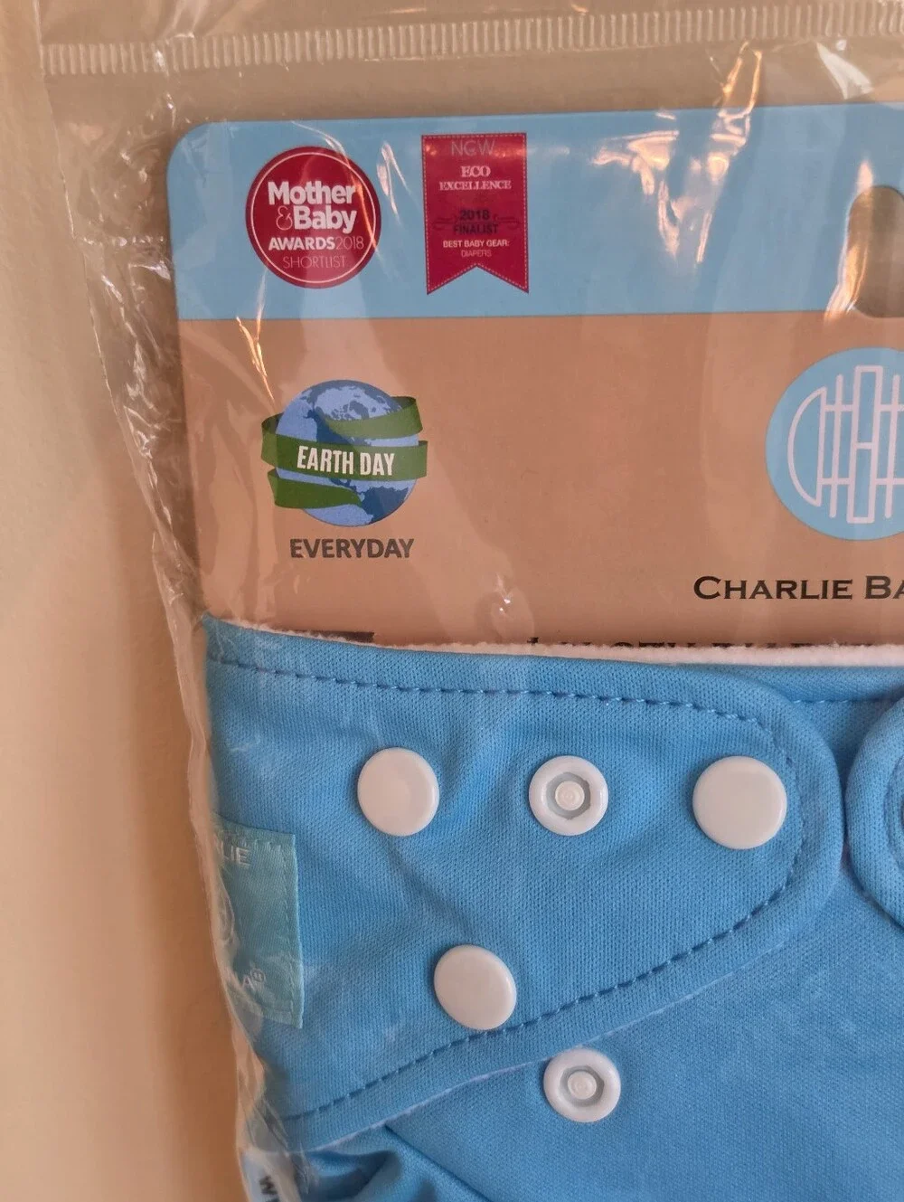 Charlie Banana Reusable One Size Diaper Cover - Blue NIP